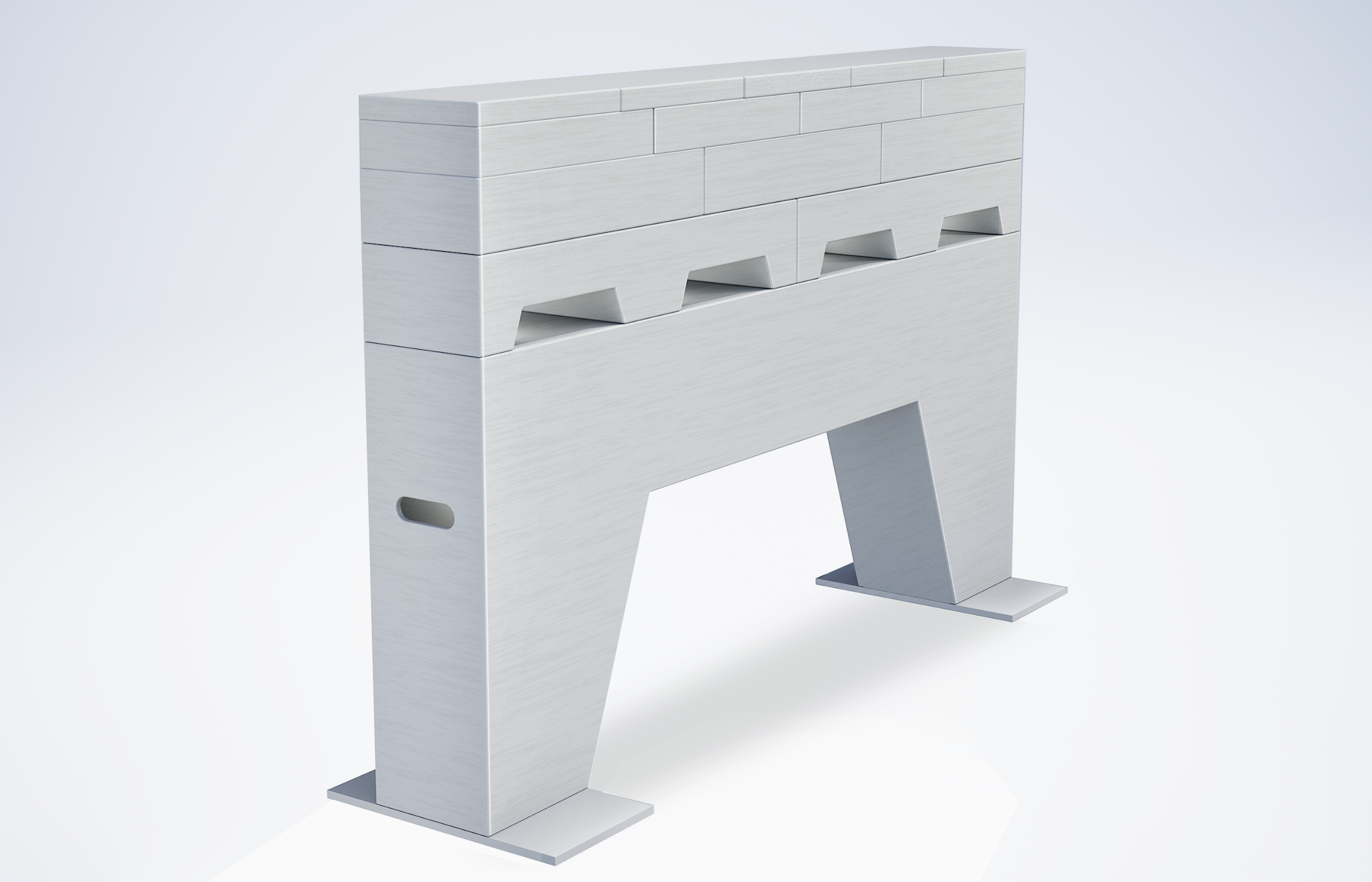Modulare Premium+ Mauer Weiß • 2,2m x 1,55m