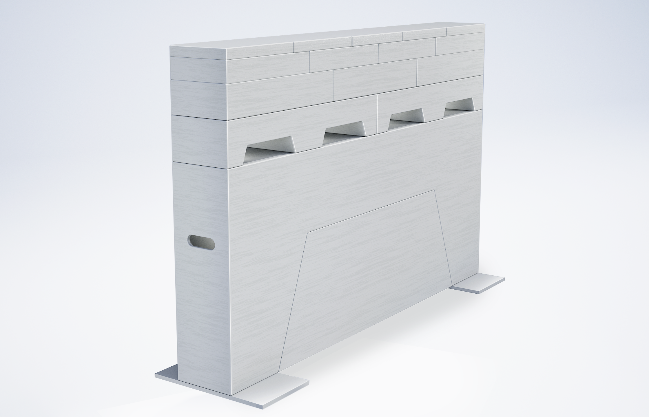 Modulare Premium+ Mauer Weiß • 2,2m x 1,55m