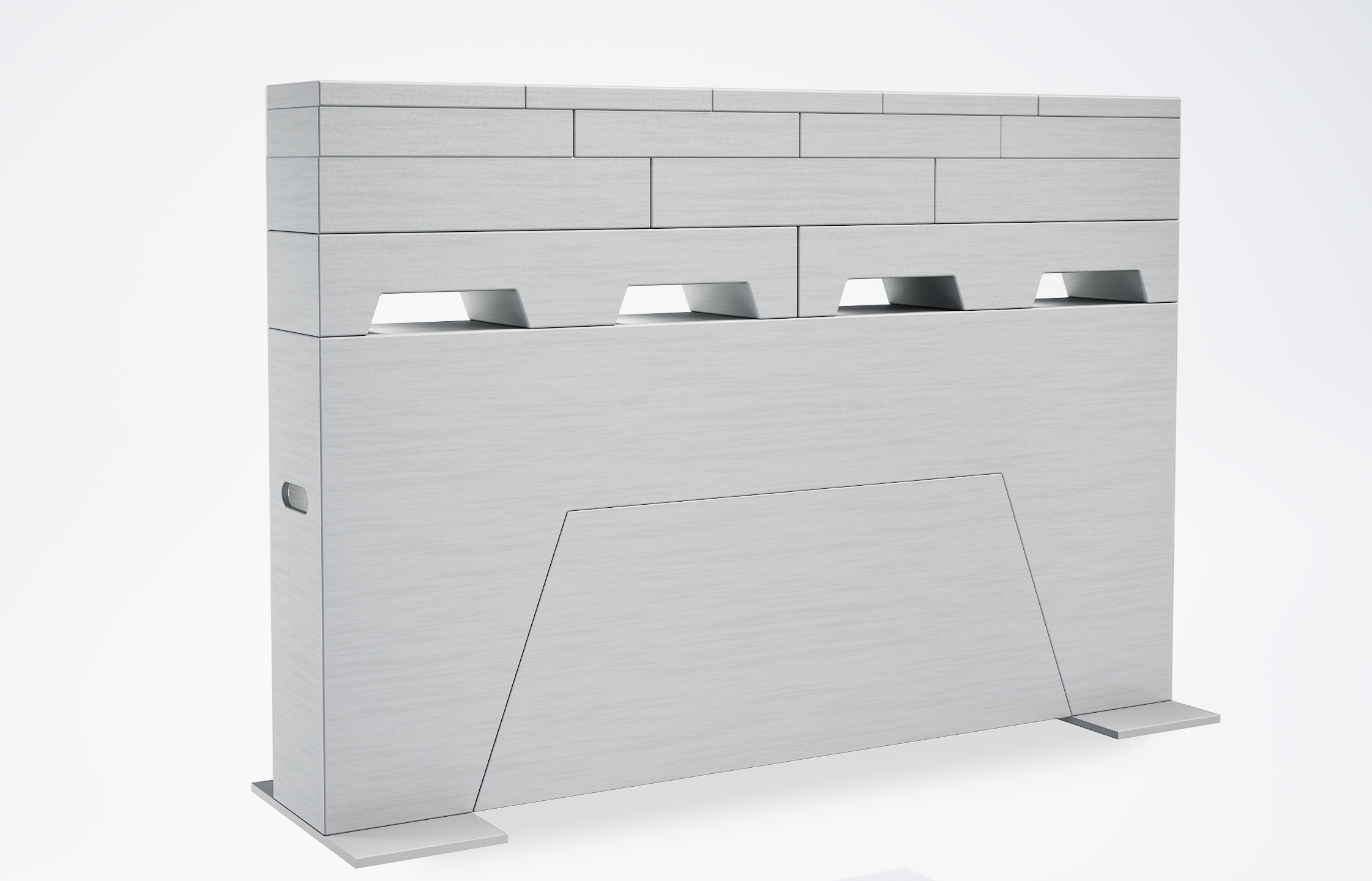 Modulare Premium+ Mauer Weiß • 2,2m x 1,55m