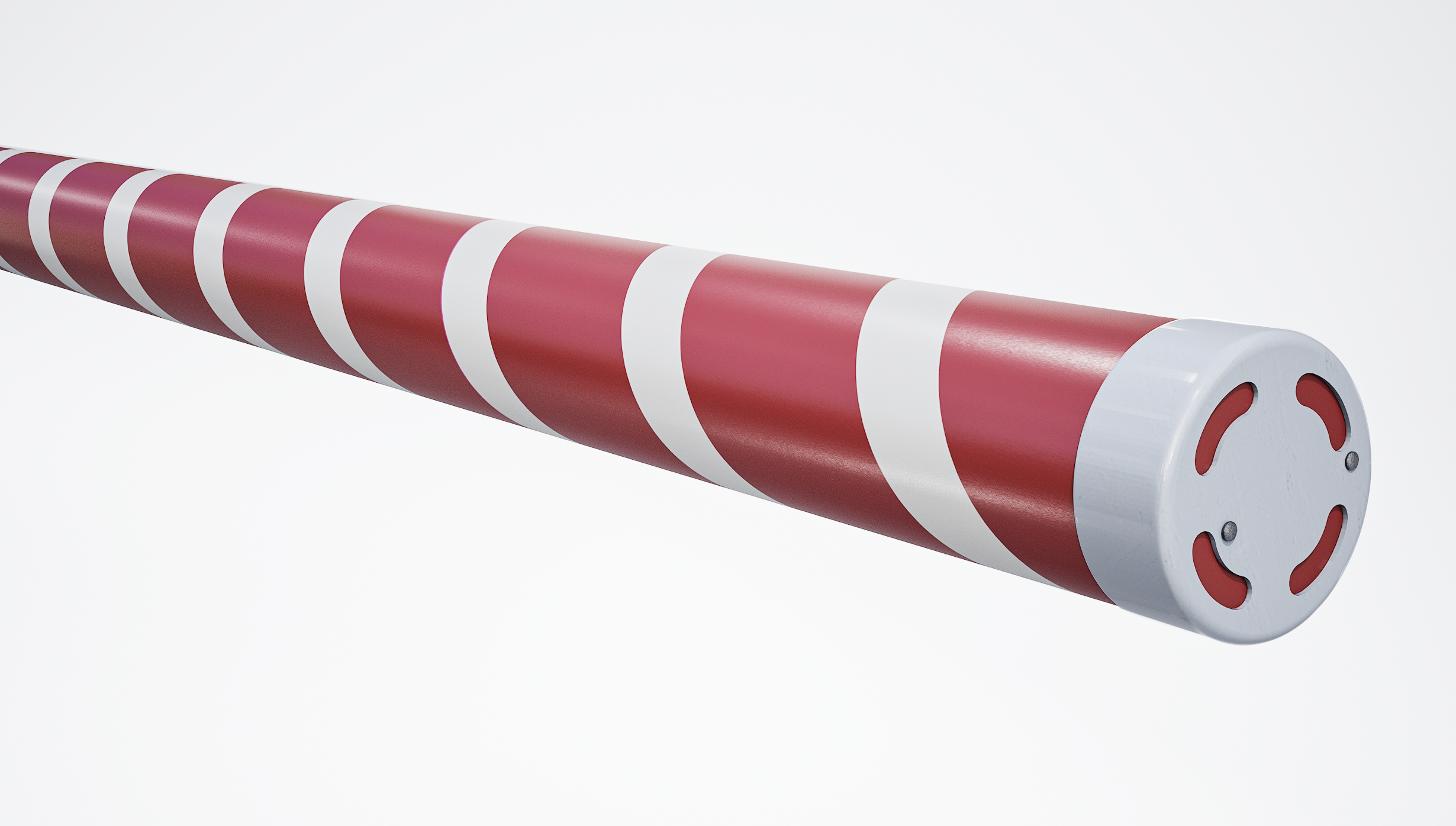 Premium+ Hindernisstange • 300cm • Spirale • Rot + Weiß