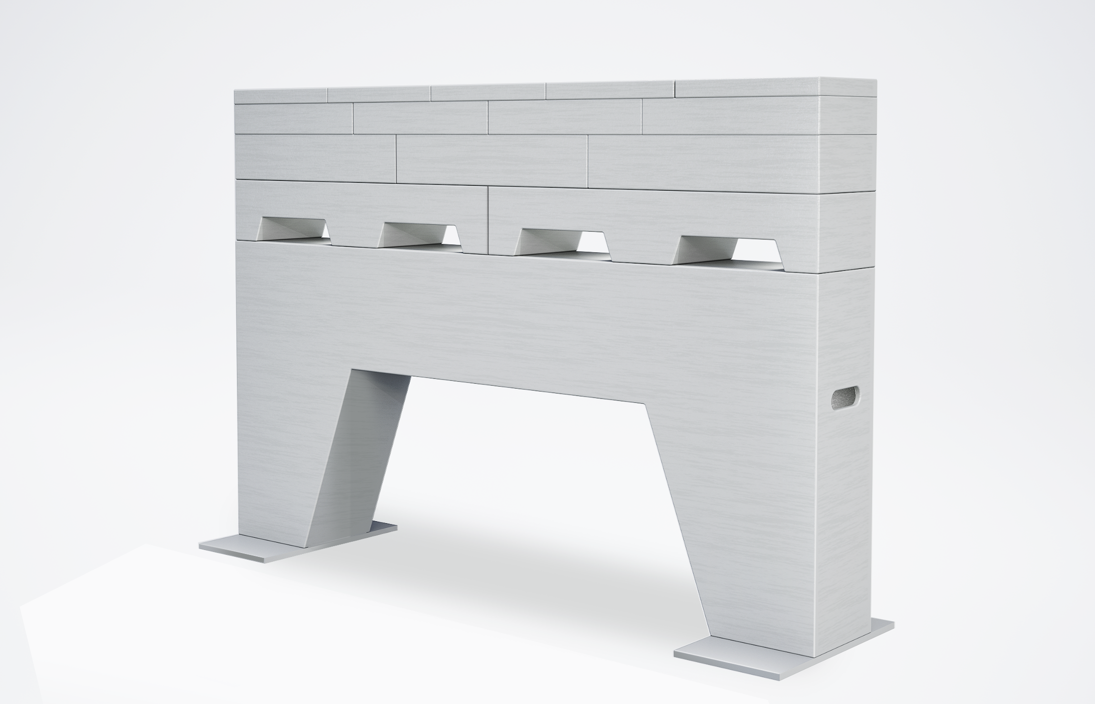 Modulare Premium+ Mauer Weiß • 2,2m x 1,55m