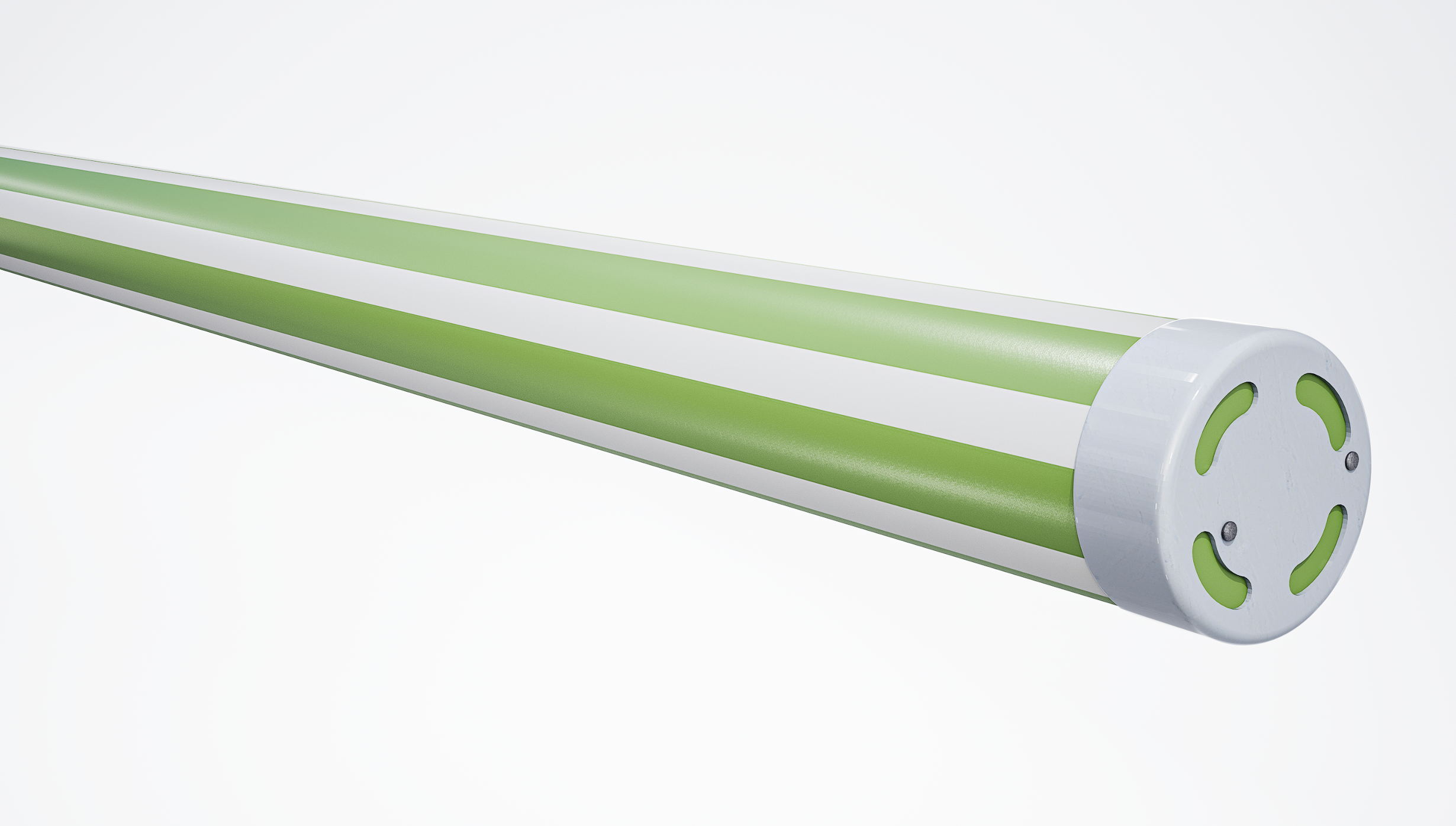 Budget Hindernisstange • 300cm • Gestreift • Weiß + Hellgrün