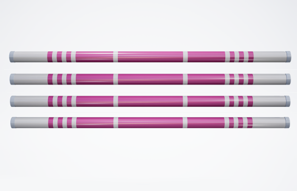 Premium+ Hindernisstange • 300cm • Pink + Weiß