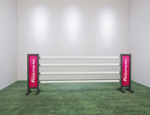 Werbeständer 140cm • Auktionsständer • Incl. Montage, Druck & Design • Schwarz