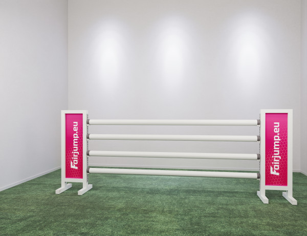 Werbeständer 150cm • Auktionsständer • Incl. Montage, Druck & Design • Weiß