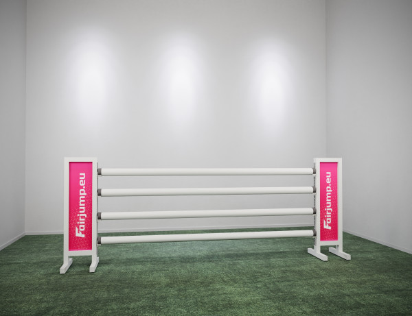 Werbeständer 140cm • Auktionsständer • Incl. Montage, Druck & Design • Weiß